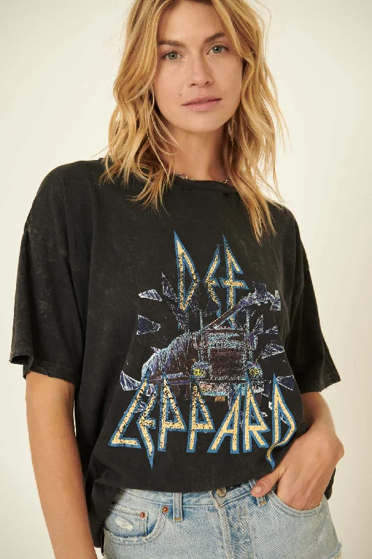 Def Leppard On Through the Night Graphic Tee Fleece Fabric Down Fabric Feather Fabric Def Leppard On Through the Night Graphic Tee Fleece Fabric Down Fabric Feather Fabric