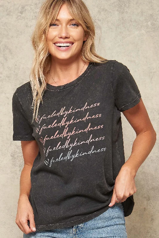 #fueledbykindness Graphic Tee for No Kid Hungry Plaid T-Shirt Polka Dot Checkered