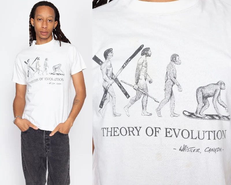 Large 90s Snowboarding Theory Of Evolution T Shirt Cotton Fabric Linen Fabric Terry Fabric Large 90s Snowboarding Theory Of Evolution T Shirt Cotton Fabric Linen Fabric Terry Fabric