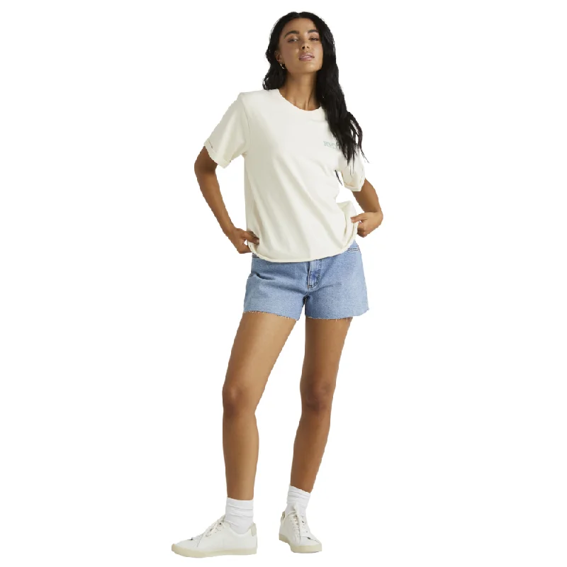 Out Back Cuffed Tee- Womens Houndstooth Herringbone Solid