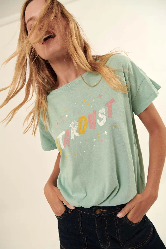 Stardust Stone-Washed Vintage Graphic Tee Anti-Shrink Durable Soft