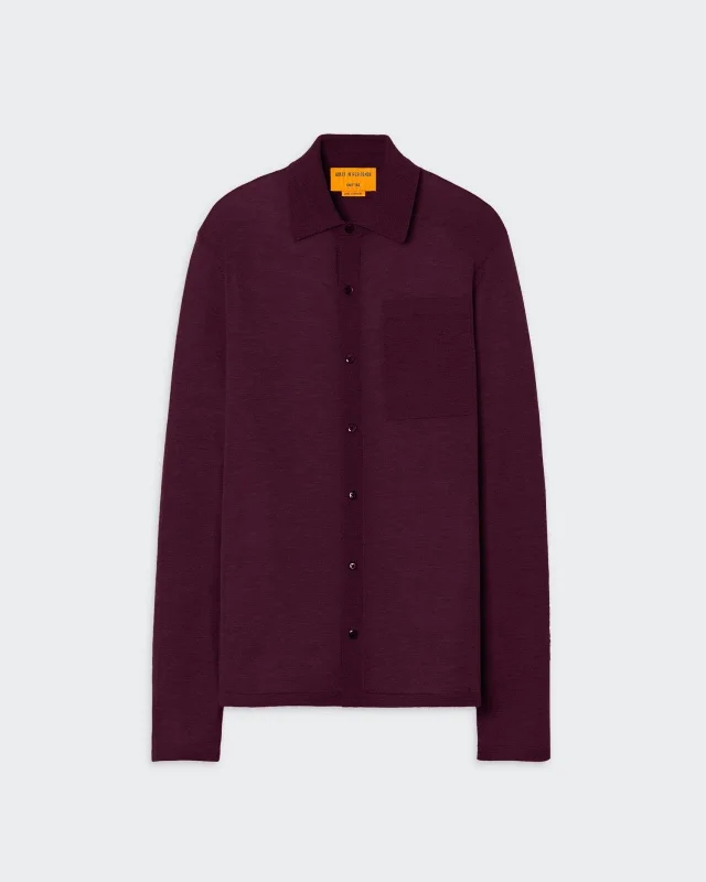 Showtime Shirt - Plum Spandex Blend Rayon Blend Denim Blend