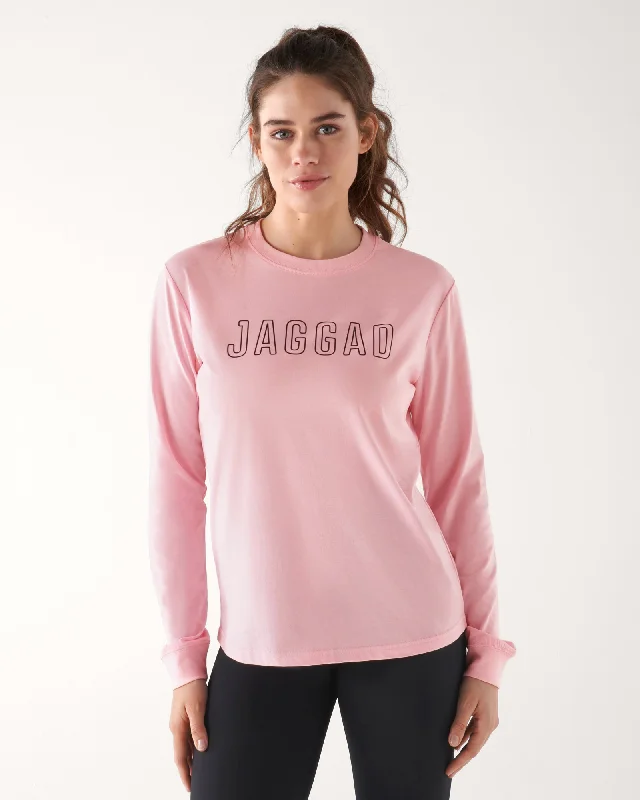 CLASSIC KEYLINE LONG SLEEVE TEE BLUSHING PINK Hooded Caped Shawl Collar