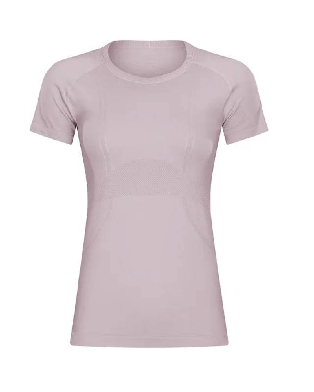 Fearless Club Glow Tee - Blush Silk Blend Satin Velvet