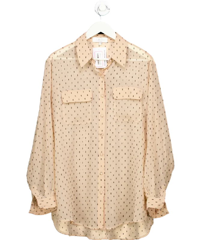 Lacademie Nude Lenae Shirt UK S Iron Safe Non-Iron Wrinkle Free